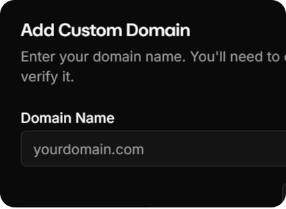 Custom Domain emails interface